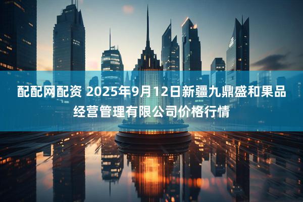 配配网配资 2025年9月12日新疆九鼎盛和果品经营管理有限公司价格行情